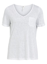 Load image into Gallery viewer, OBJTESSI SLUB S/S V-NECK NOOS | WHITE OBJECT
