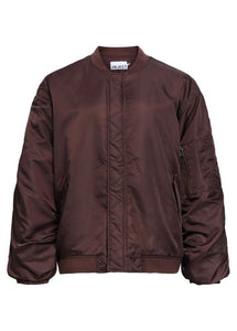 OBJMARY OVERSIZE BOMBER JACKET | SEAL BROWN OBJECT