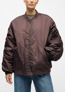 OBJMARY OVERSIZE BOMBER JACKET | SEAL BROWN OBJECT
