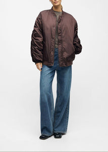 OBJMARY OVERSIZE BOMBER JACKET | SEAL BROWN OBJECT