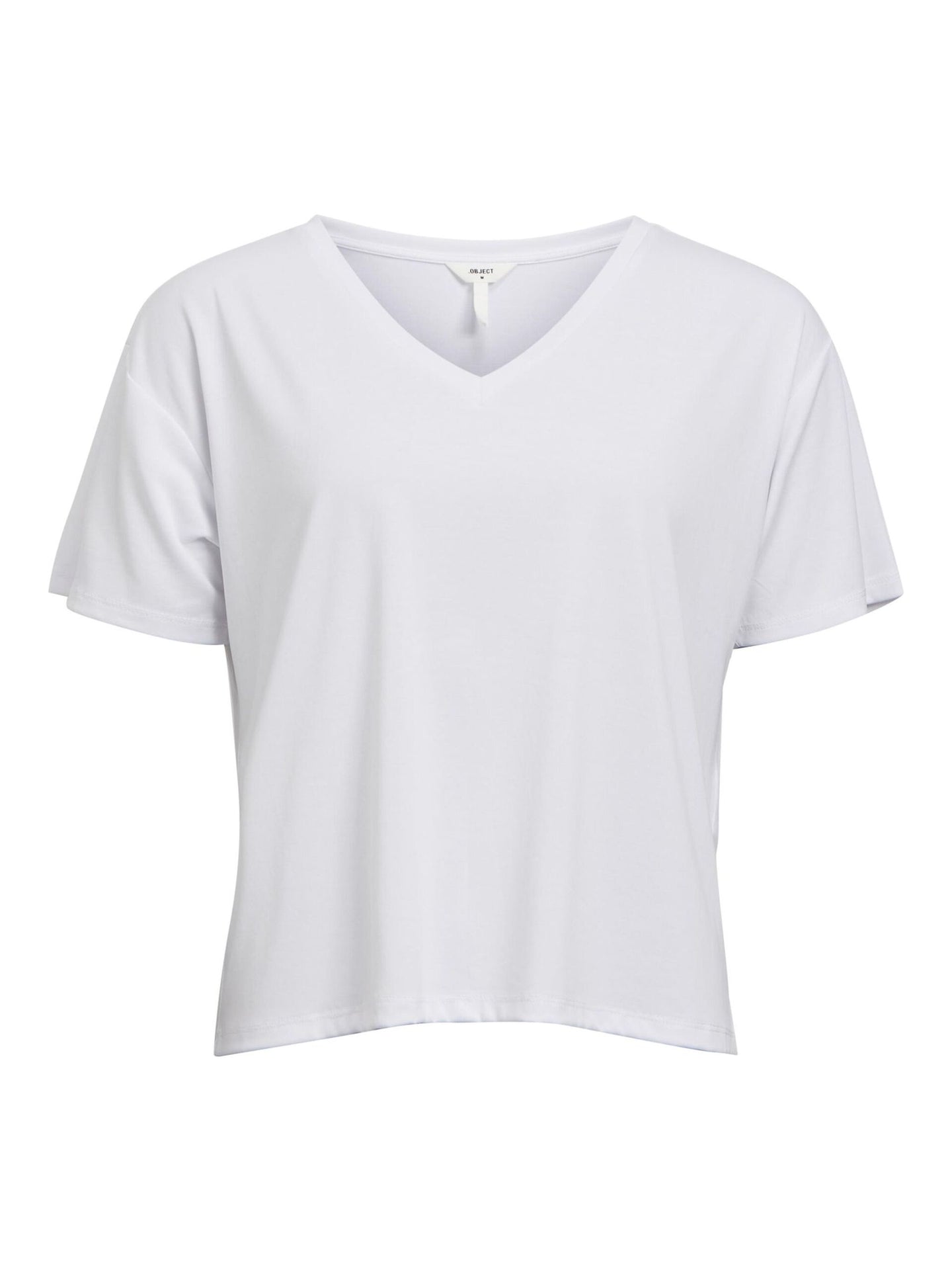 OBJANNIE RE S/S V-NECK TOP NOOS | WHITE OBJECT