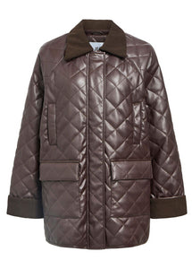 OBJJUNA L/S RE QUILTED JACKET |  SEAL BROWN OBJECT