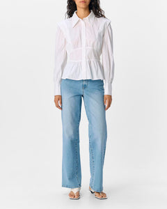 OBJJINNY L/S RE SHIRT | BRIGHT WHITE OBJECT