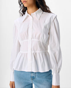 OBJJINNY L/S RE SHIRT | BRIGHT WHITE OBJECT