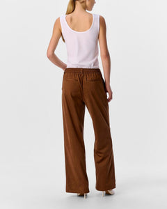 OBJFENJA LISA MW WIDE PANT | RAWHIDE OBJECT