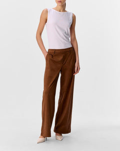 OBJFENJA LISA MW WIDE PANT | RAWHIDE OBJECT