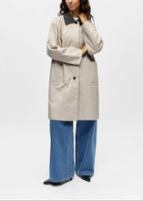 Load image into Gallery viewer, OBJALORA L/S LONG TRENCHCOAT  | BIRCH MAGNET OBJET