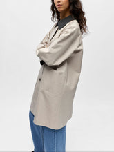 Load image into Gallery viewer, OBJALORA L/S LONG TRENCHCOAT  | BIRCH MAGNET OBJET