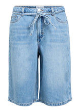 Load image into Gallery viewer, OBJROSIE MW LO DENIM LONG SHORTS | LIGHT BLUE DENIM OBJECT