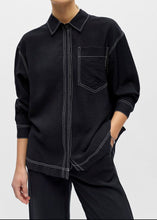 Load image into Gallery viewer, OBJJACIRA LO L/S SHIRT DIV |  BLACK AND WHITE OBJECT