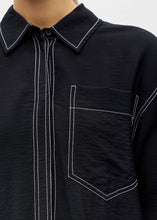 Load image into Gallery viewer, OBJJACIRA LO L/S SHIRT DIV |  BLACK AND WHITE OBJECT