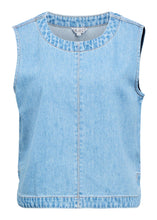 Load image into Gallery viewer, OBJROSIE S/L LO DENIM TOP | LIGHT BLUE DENIM OBJECT