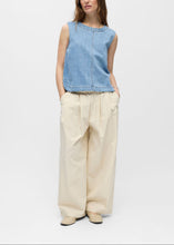 Load image into Gallery viewer, OBJROSIE S/L LO DENIM TOP | LIGHT BLUE DENIM OBJECT