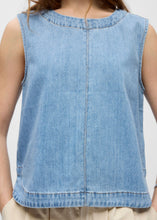 Load image into Gallery viewer, OBJROSIE S/L LO DENIM TOP | LIGHT BLUE DENIM OBJECT