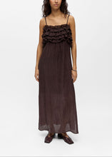 Load image into Gallery viewer, OBJLYNE S/L RE LONG DRESS | SEAL BROWN OBJECT