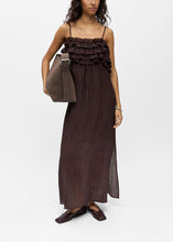 Load image into Gallery viewer, OBJLYNE S/L RE LONG DRESS | SEAL BROWN OBJECT