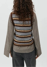 Load image into Gallery viewer, FLAVIN-M FRIDAY STRIPE KNIT | FRIDAY MULTI STRIPE BROWN MBYM