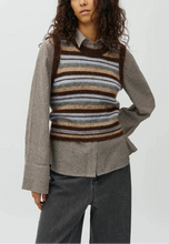 Load image into Gallery viewer, FLAVIN-M FRIDAY STRIPE KNIT | FRIDAY MULTI STRIPE BROWN MBYM