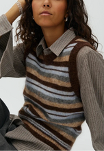 Load image into Gallery viewer, FLAVIN-M FRIDAY STRIPE KNIT | FRIDAY MULTI STRIPE BROWN MBYM