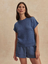 Load image into Gallery viewer, Varley MANAE POINTELLE KNIT TOP | BIJOU BLUE