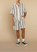Load image into Gallery viewer, TOMMI RIGA SHORTS | NAVY STRIPE GABBA