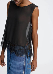 RACH LACE TEE | BLACK MUNTHE