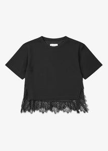RACH LACE TEE | BLACK MUNTHE