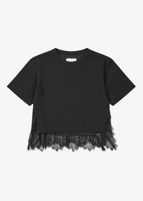 RACH LACE TEE | BLACK MUNTHE