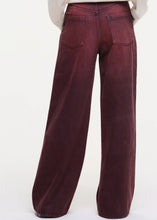 Load image into Gallery viewer, PAIGE TWISTED SEAM WIDE LEG COLOURED BURGUNDY OUR SISTER