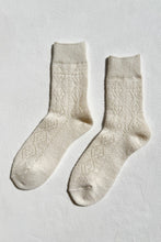 Load image into Gallery viewer, Cashmere Pointelle Socks (wholesale): Charcoal Le Bon Shoppe