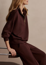 Load image into Gallery viewer, Varley HAWLEY HALF ZIP SWEAT | COFFEE BEAN