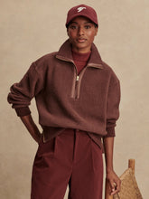 Load image into Gallery viewer, ROSELLE HALF ZIP FLEECE | DEEP MAHOGANY VARLEY