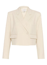 Charger l&#39;image dans la galerie, SEAVER LS SHORT BLAZER |  EGRET MELANGE GESTUZ