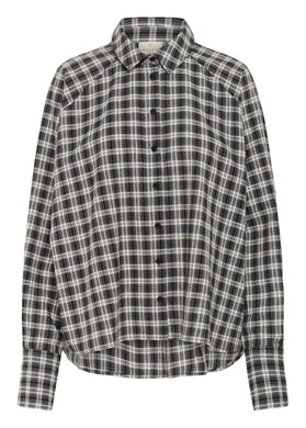 KAELNA SHIRT | BLACK GREY CHECK KAFFE