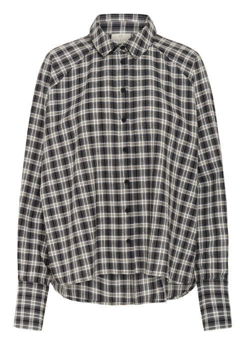 KAELNA SHIRT | BLACK GREY CHECK KAFFE