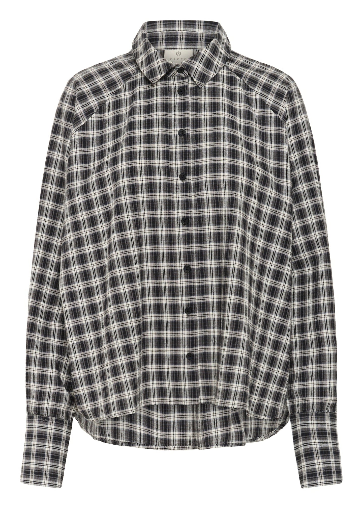 KAELNA SHIRT | BLACK GREY CHECK KAFFE