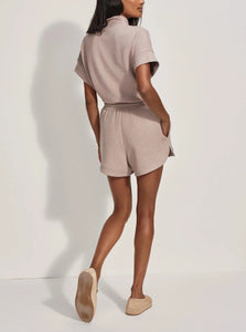 OLLIE HIGH RISE SHORT | TAUPE MARL VARLEY