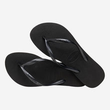 Load image into Gallery viewer, HAVAINAS SLIM | BLACK HAVAIANAS