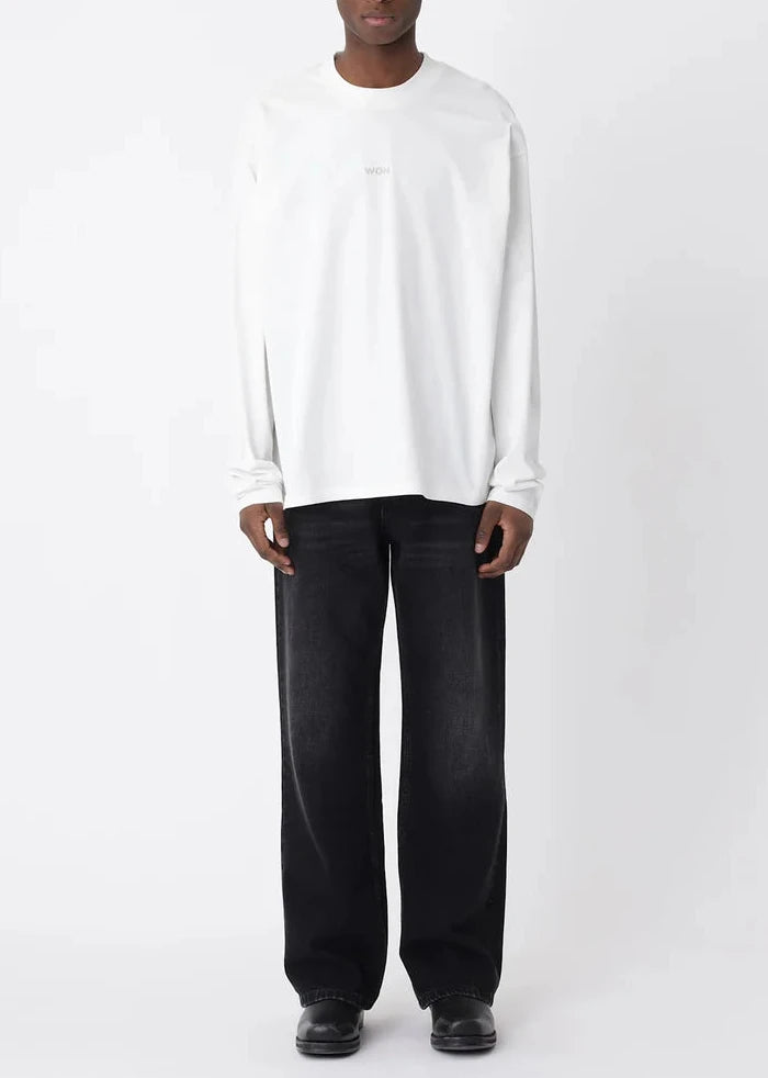 STAFF BOXY LS | WASHED WHITE WON HUNDRED