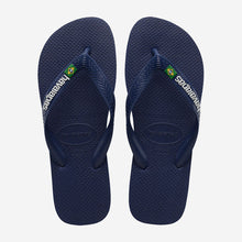 Load image into Gallery viewer, HAVAIANAS BRASIL LOGO KIDS | NAVY BLUE HAVAIANAS