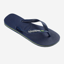Load image into Gallery viewer, HAVAIANAS BRASIL LOGO KIDS | NAVY BLUE HAVAIANAS