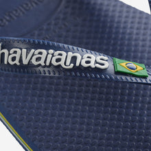 Load image into Gallery viewer, HAVAIANAS BRASIL LOGO | NAVY BLUE HAVAIANAS