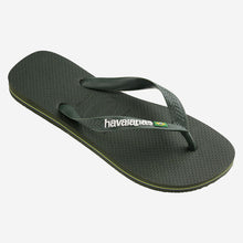 Load image into Gallery viewer, HAVAIANAS BRASIL LOGO | GREEN OLIVE HAVAIANAS