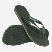 Load image into Gallery viewer, HAVAIANAS BRASIL LOGO | GREEN OLIVE HAVAIANAS