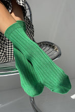 Load image into Gallery viewer, Her Socks - Modal Lurex: Ruby Glitter Le Bon Shoppe