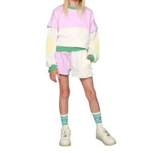 WINGED SWEATER | OFF WHITE/PINK LAVENDER/SPURCE GREEN/ANISE FLOWER COSISAIDSO