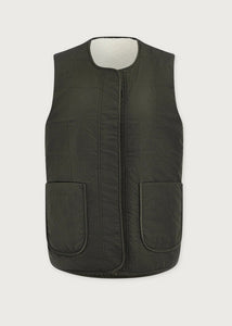 AUDREA REVERSIBLE GILET | SANDSHELL FOREST NIGHT VARLEY