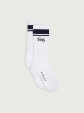 Load image into Gallery viewer, Varley LAMAR CLUB STRIPE SOCK | WHITE/BLUE NIGHTS