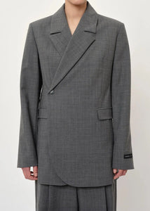 LILITH BLAZER | LIGHT GREY PINSTRIPE