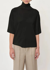 BRITTANY KNIT T-SHIRT | BLACK HERSKIND